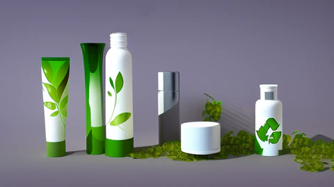 Eco-Friendly Collection of Bottles and Tubes Green and Earthy