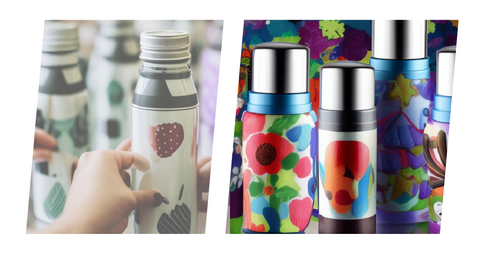 Colorfully Labeled Cosmetic Bottles 