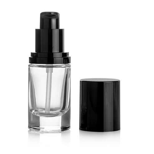 Download 15ml Clear Glass Bottle with Pump - Instockpack