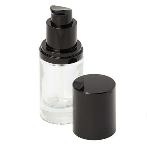 Download 15ml Clear Glass Bottle with Pump - Instockpack