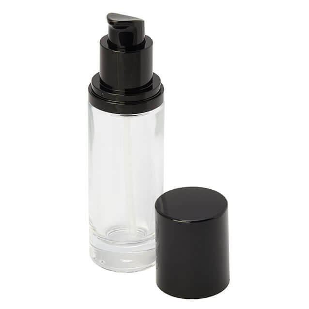 Download 30ml Clear Glass Bottle with Pump - Instockpack