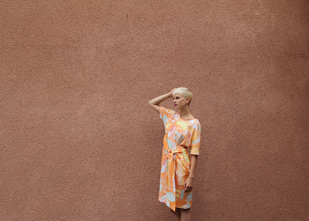 Kalopsia Collective Assemble stockholm shoot 2019 daga dress in fabric by KYE