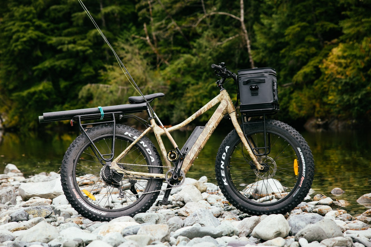 Front and rear gear racks loaded up on Surface 604 Boar Hunter eBike