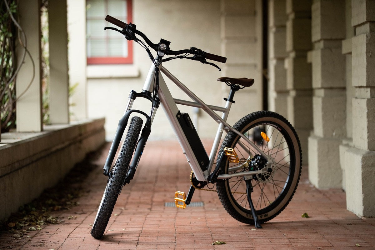 Surface604 eBike parked outside house