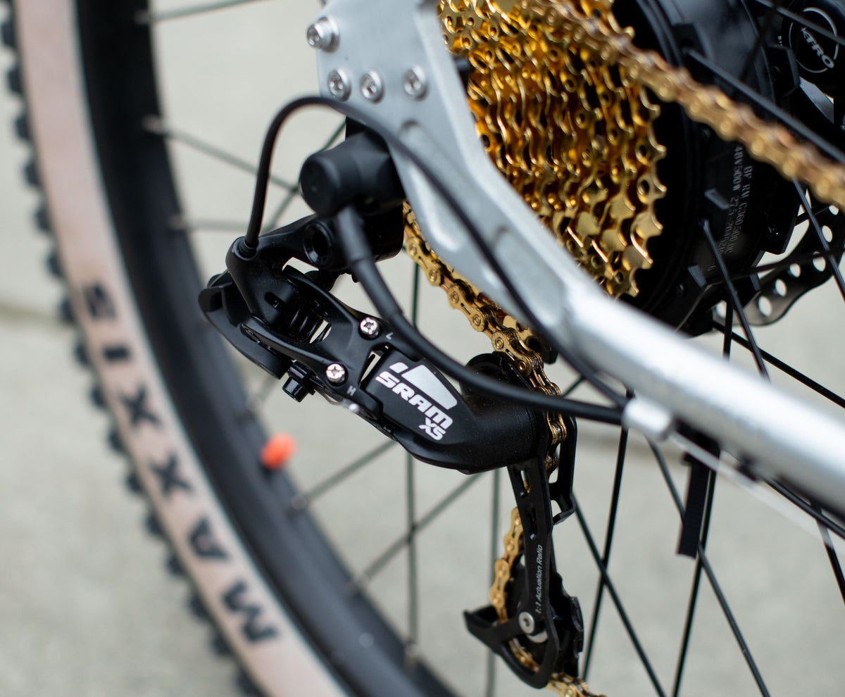 Close-up of torque sensor on Surface 604 eBike