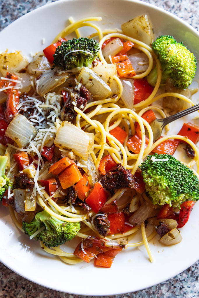 Bucatini Pasta with Cannabutter Pesto