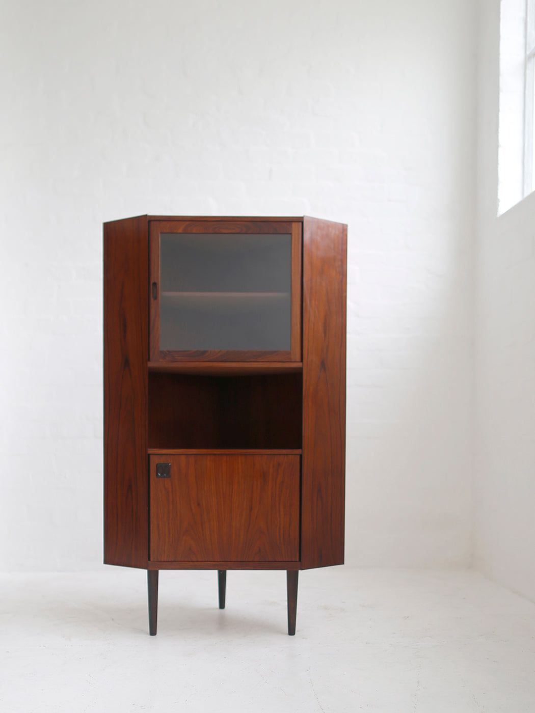 Danish Rosewood Corner Cabinet Nord