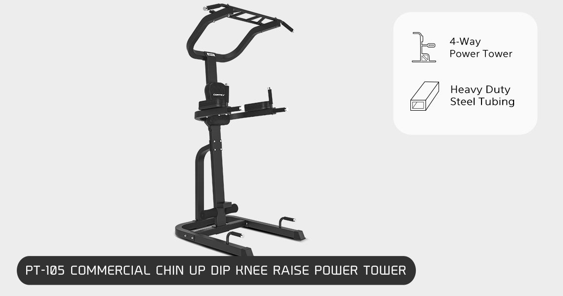 CORTEX PT-105 Commercial Power Tower Chin Up Dip Knee Raise – Lifespan  Fitness