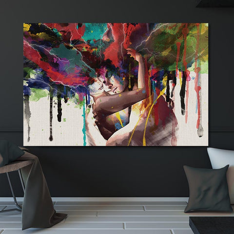 Colourful Canvas - Men And Woman In Love - Colour Splash - Raw Deco Lab