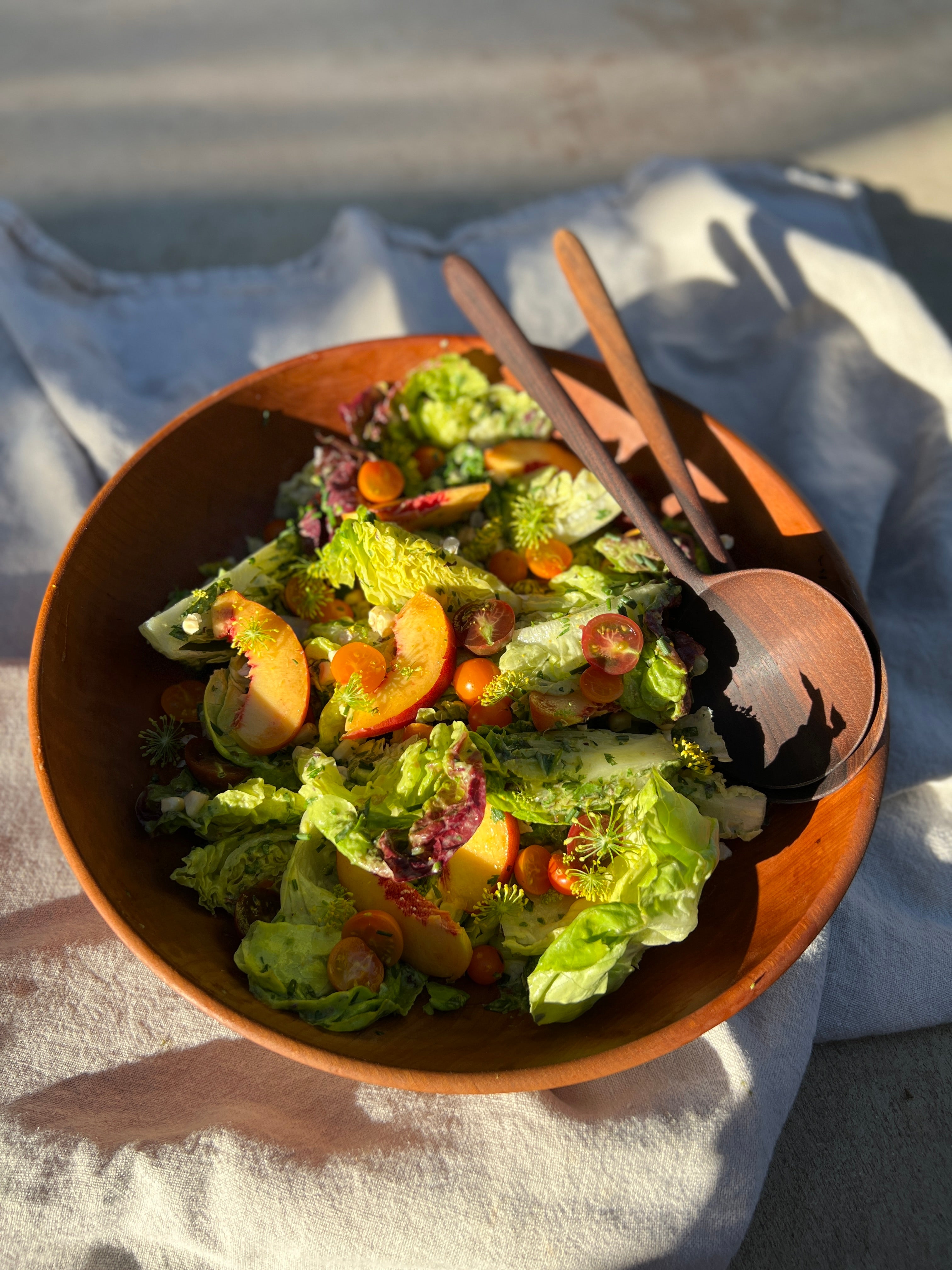 Little Gem Salad with Green Goddess Dressing - Cooking with