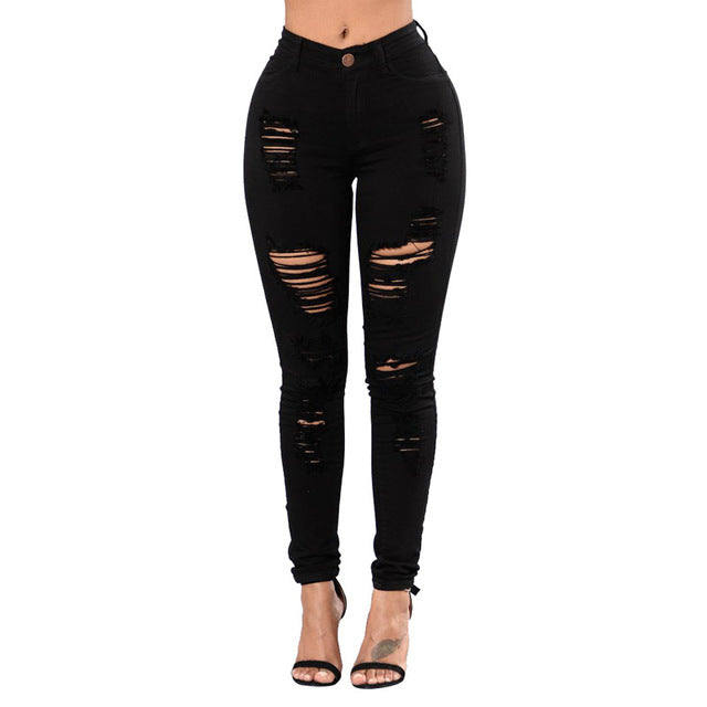 cheap black ripped jeans