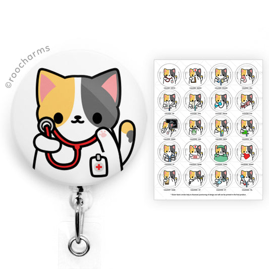 Cat Badge Reel – roocharms