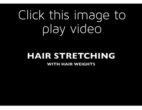 hair stretching with hair weights