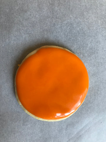 Orange Slice Cutout Cookie Decorated