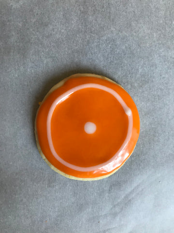 Orange Slice Cutout Cookie Decorated