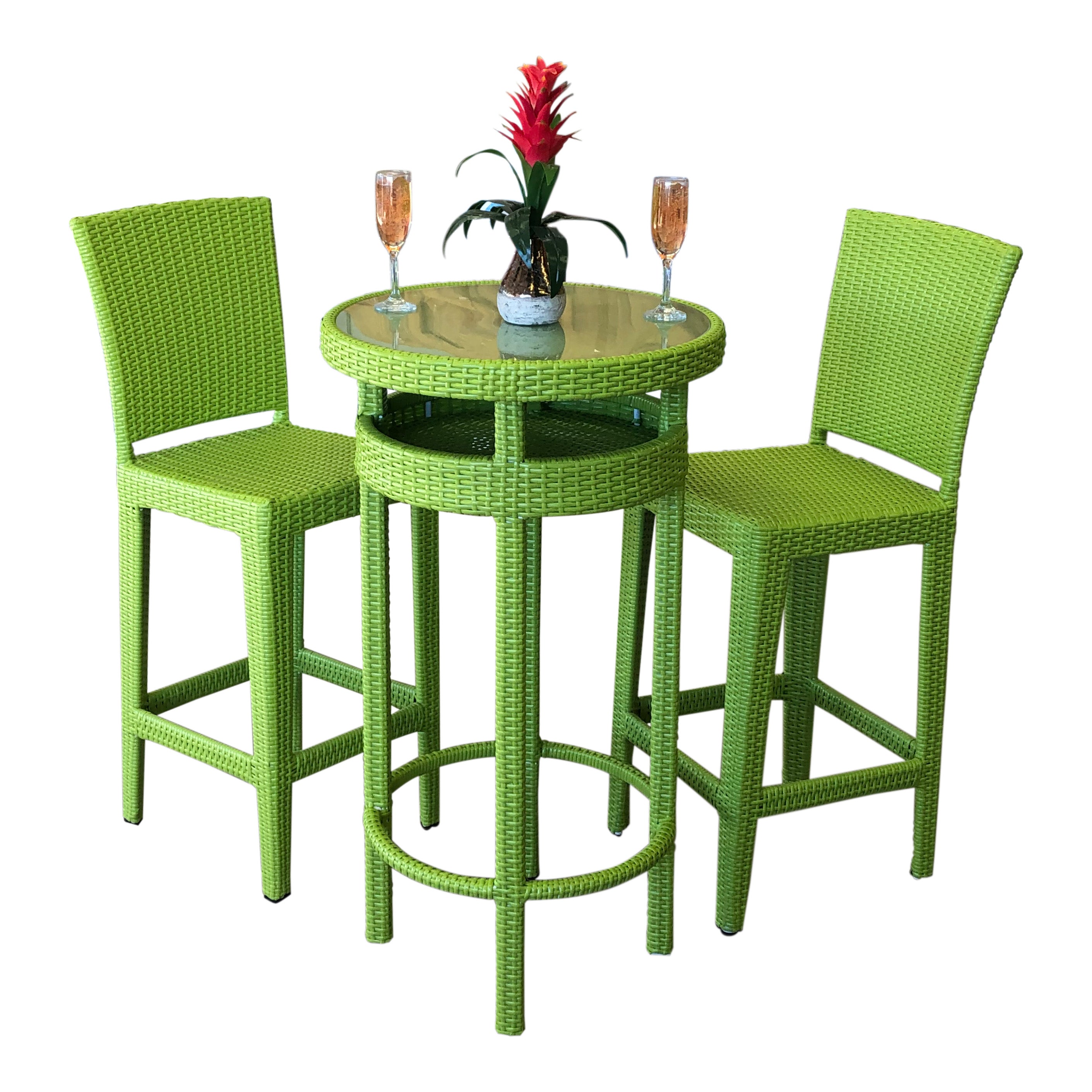 Fiesta Collection - Bar Table Sets W/Storage - Sunray Patio Furniture