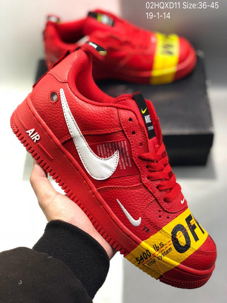 off white red air force 1