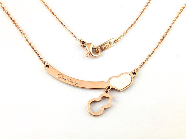 cartier letter necklace