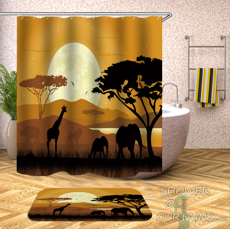 cheap animal shower curtains