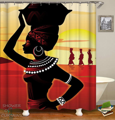 Beautiful African Girl Shower Curtain