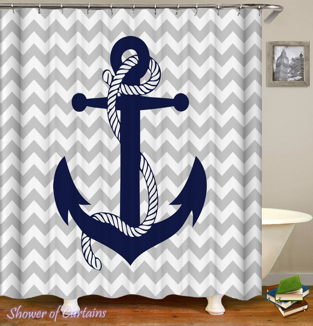 anchor shower curtain