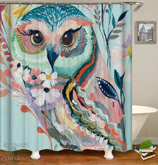 art-painting-owl-shower-curtain