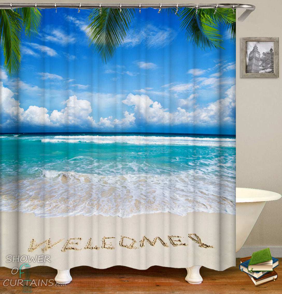 beach shower curtain ebay