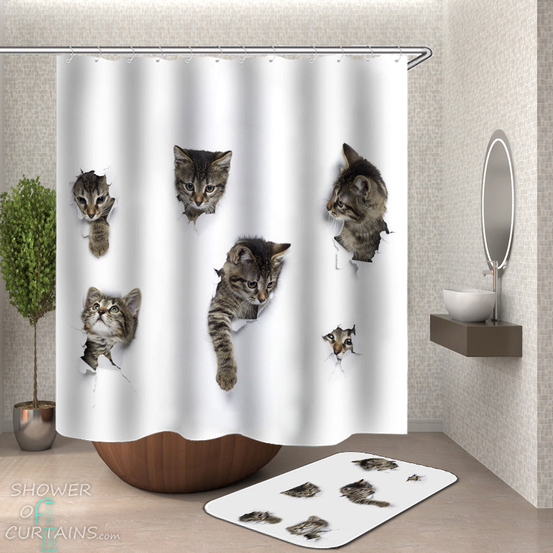 Cat Shower Curtain Collection | Shower of Curtains