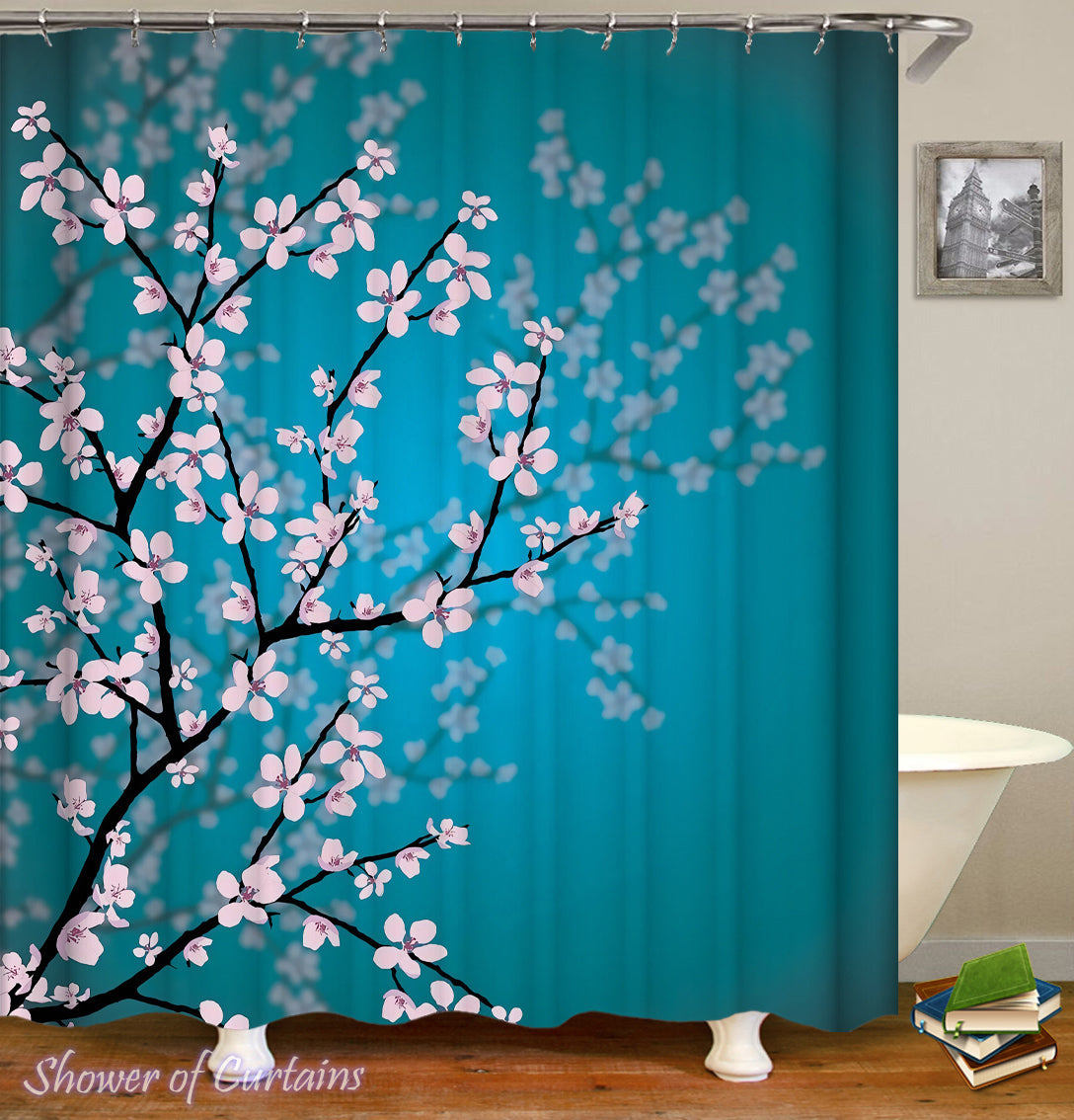 turquoise shower curtain ideas