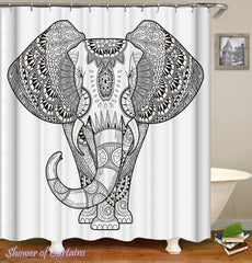 black-and-white-elephant-shower-curtain-drawing