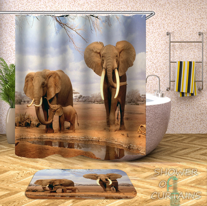 Elephant shower curtain Collection | Shower of Curtains