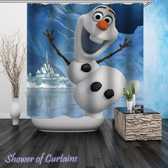 jumping-olaf-shower-curtain