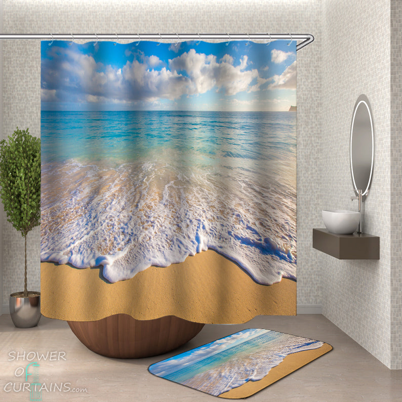 ocean shower curtain cotton