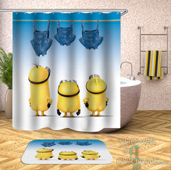 pants-drying-minions-shower-curtain