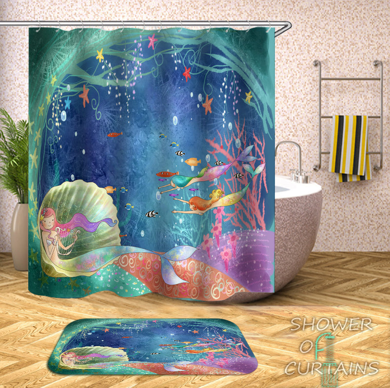 amazon mermaid shower curtain