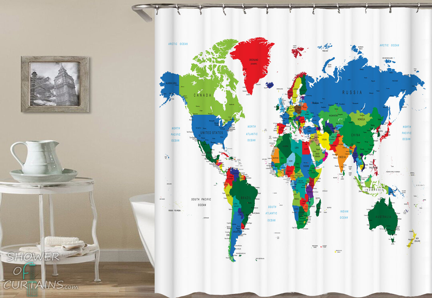 shower curtain map of the world Shower Curtains Multi Colored World Map Shower Of Curtains shower curtain map of the world