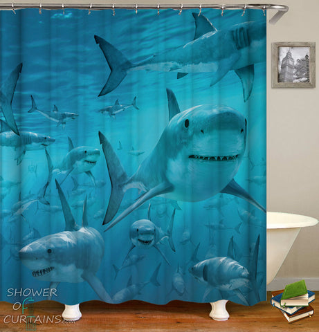 Sharks Shower Curtain