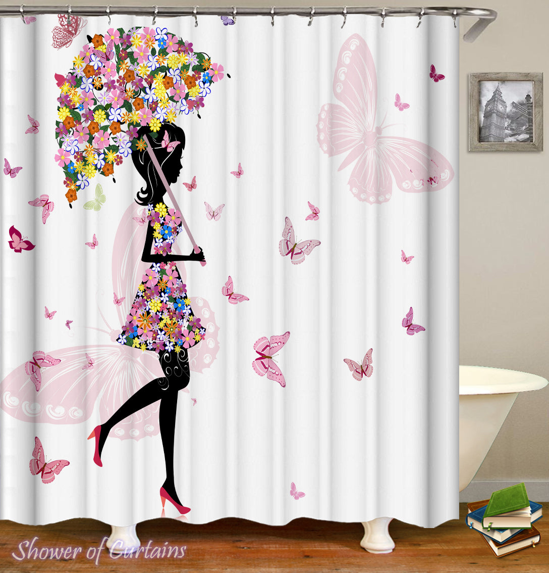 girls shower curtain