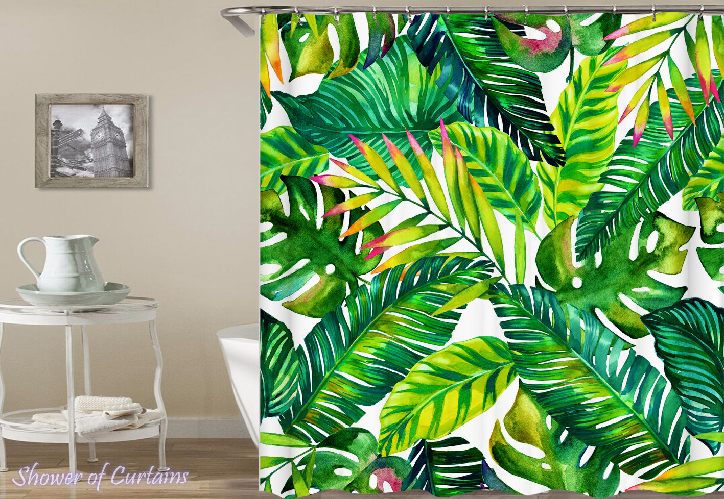 tropical fish shower curtains