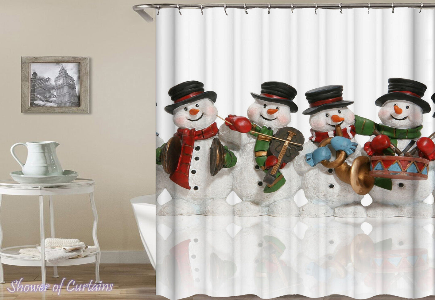 snowman shower curtain amazon
