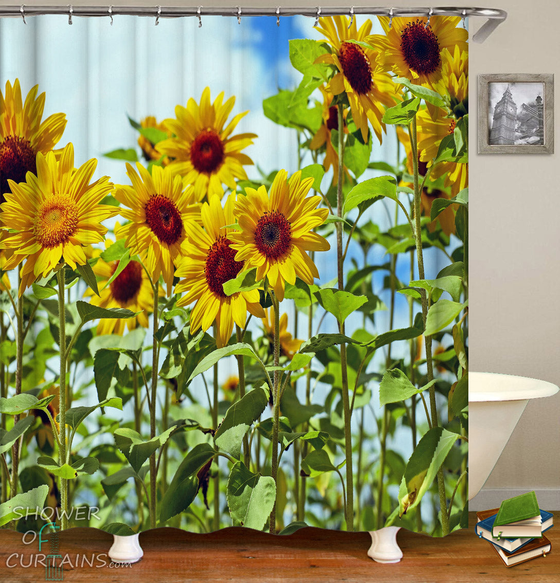sunflower shower curtain bed bath and beyond