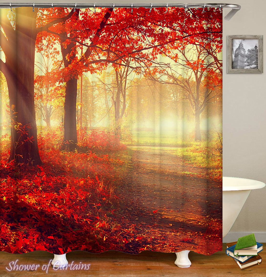 autumn shower curtain