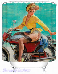 motorcycle-girl-shower-curtains