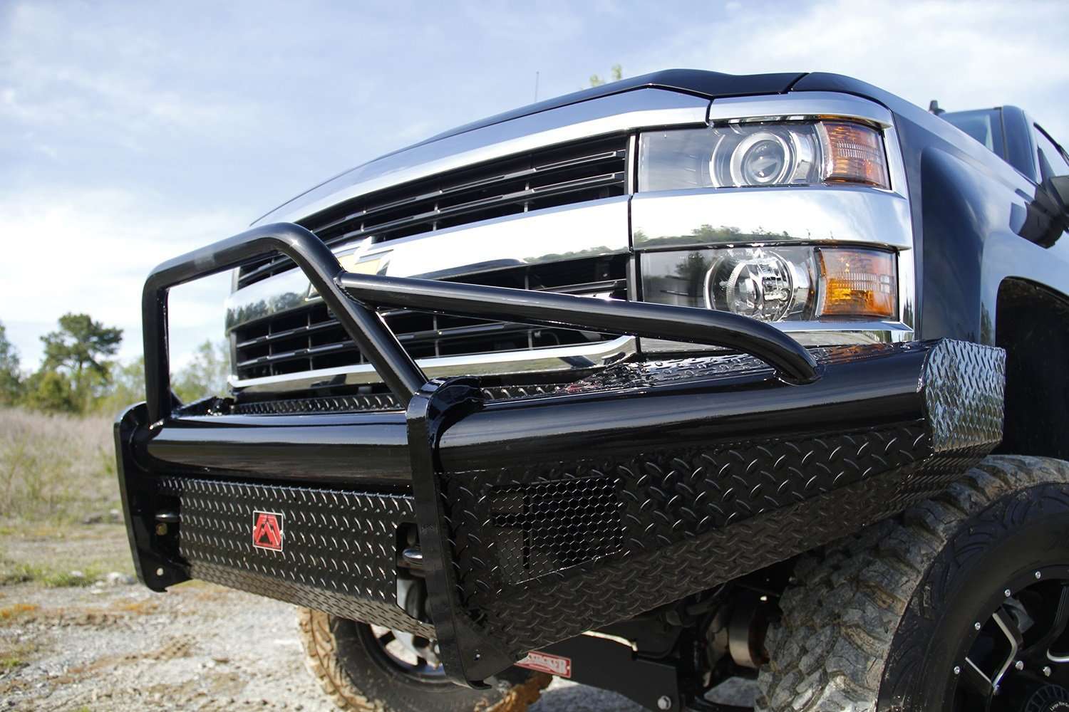 Fab Fours CH14-S3062-1 Black Steel Chevy Silverado 2500/3500 HD Front ...