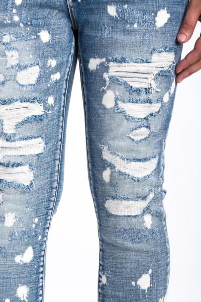 Syracuse Denim Ripped Distressed Splatter Damati Jeans