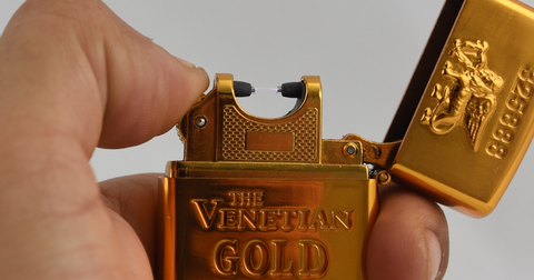 Gold Brick Rechargeable Windproof Lighter