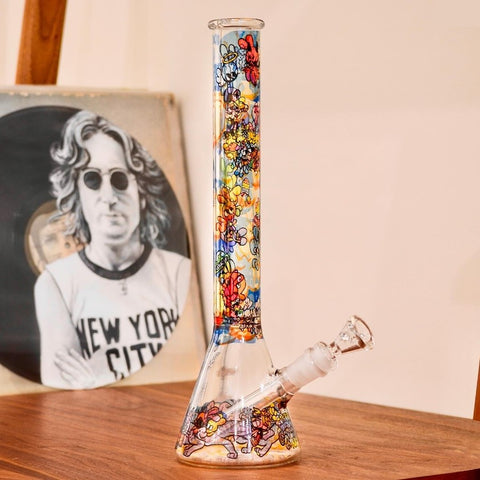 Cirrus Glass Beaker - High-Quality 13.5-inch Water Pipe