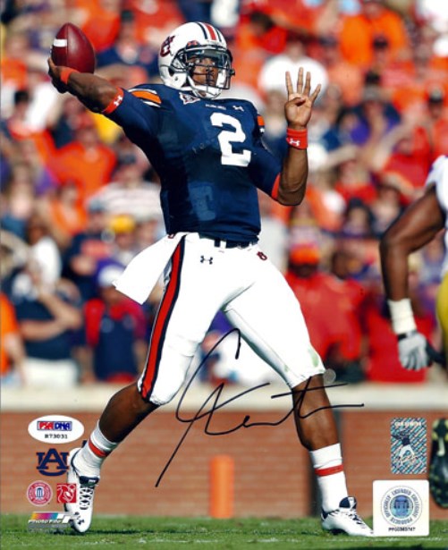 cam newton autographed auburn jersey