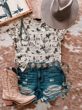 The Travelin Cowboy Mesh Top