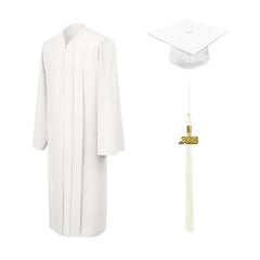 White Primary / Secondary Cap & Gown – Graduation UK